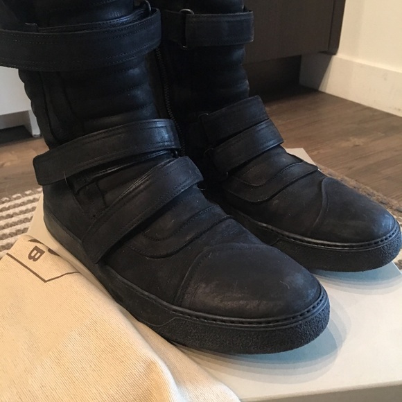 BB Velcro nubuck shearling lined men’s shoes . 42 - Picture 3 of 8